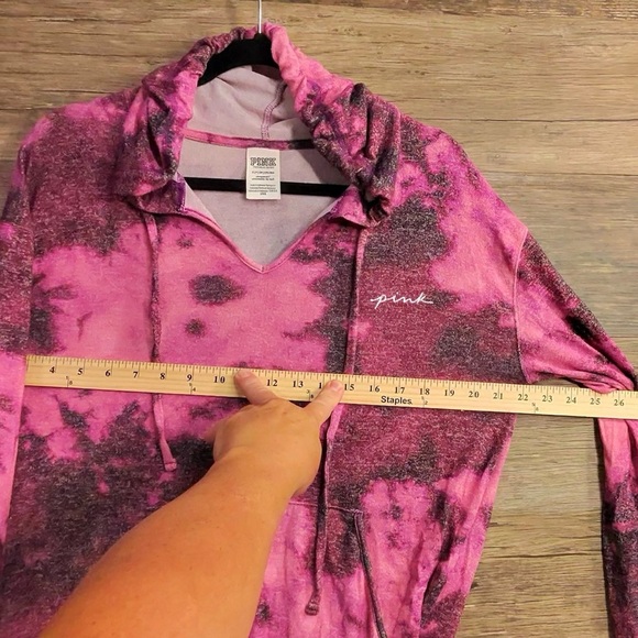 PINK Victoria's Secret Pink and Black Hoodie - Picture 7 of 9